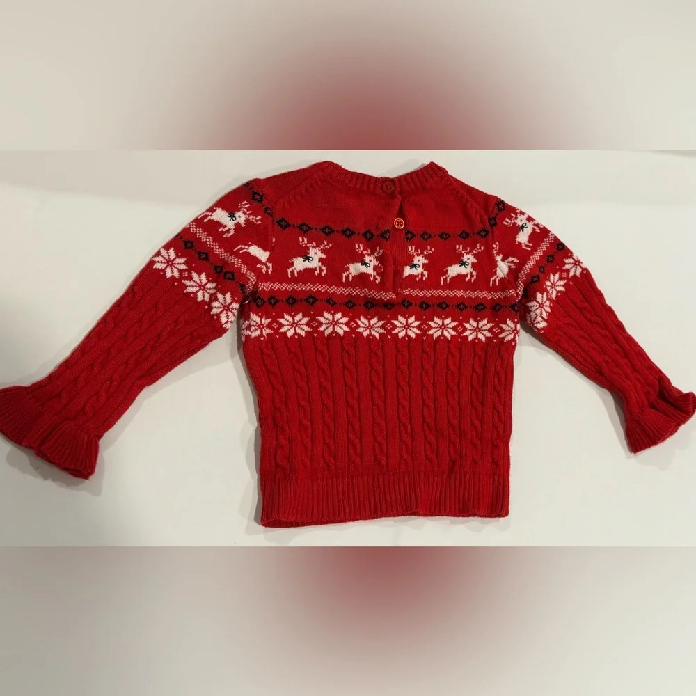Janie and Jack Christmas Holiday Reindeer Sweater Top